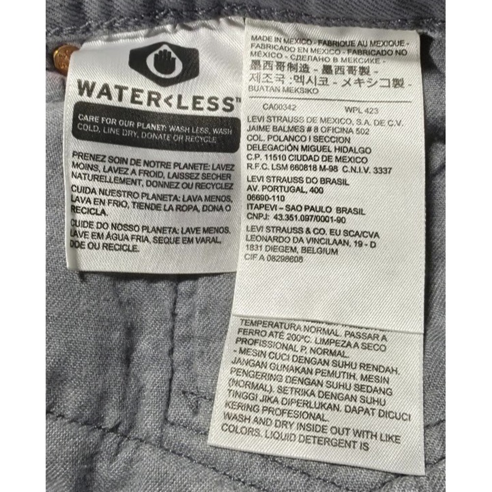 Levi's 501 Original Jeans Mens 38x34 Gray NWT Button Fly Straight Leg - Picture 9 of 10